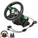Гоночный игровой руль с педалями для компьютера 3в1 Vibration Steering компьютерный руль для гонок 20500000008 фото 2